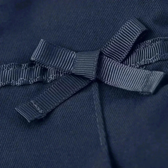 NWOT Gymboree Girls' Sleeveless Twill Pleated Jumper Dress Navy Slate SZ 4T - Picture 4 of 5